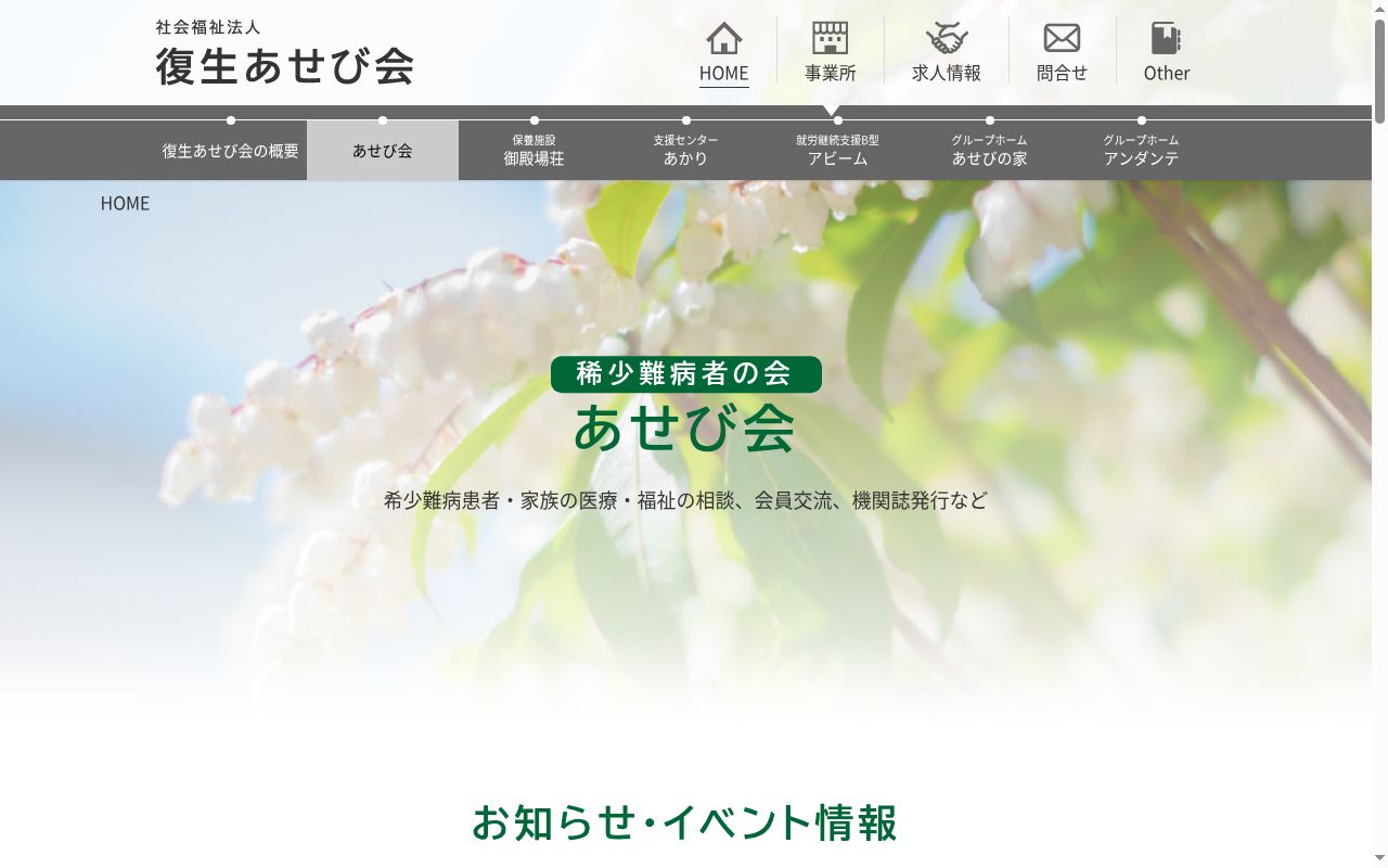 文京ホーム アンダンテの公式サイトのスクリーンショット